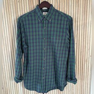 J Crew slim untucked brushed twill plaid button down
